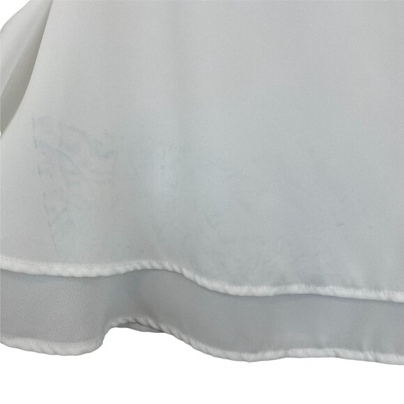 Show Me Your Mumu white crisp King ruffle sleeveless crop top small MSRP 96 - Picture 8 of 12